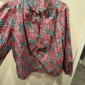 Vintage Paisley Print Blouse